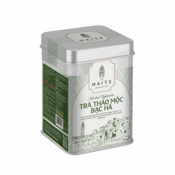 Trà lá cao cấp Thảo mộc bạc hà Maite - Pure Peppermint Tea - 34g
