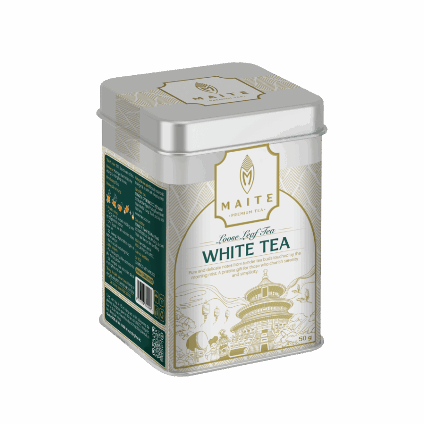 Trà lá cao cấp Bạch Trà Maite - white Tea - 50g